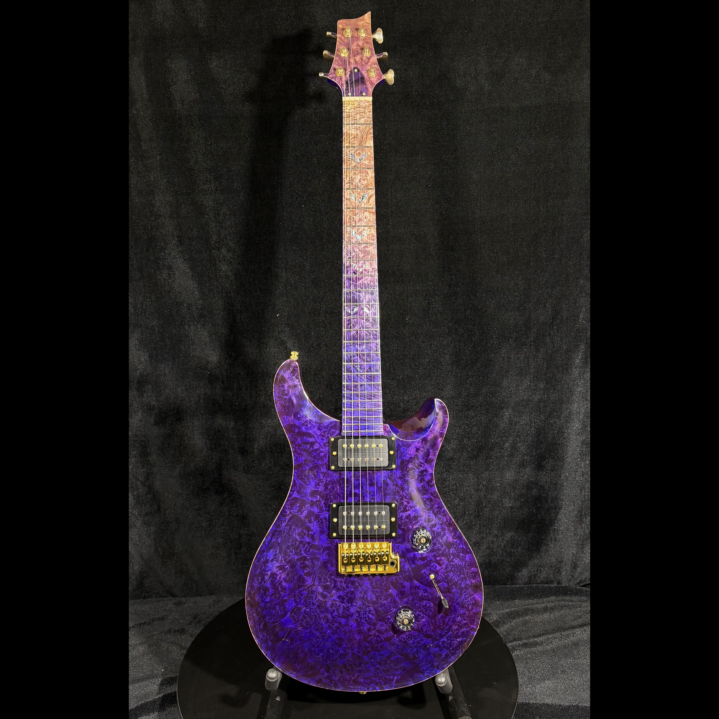 NO.8 Pyro-RS Solid one piece Golden Camphor Burls(purple)