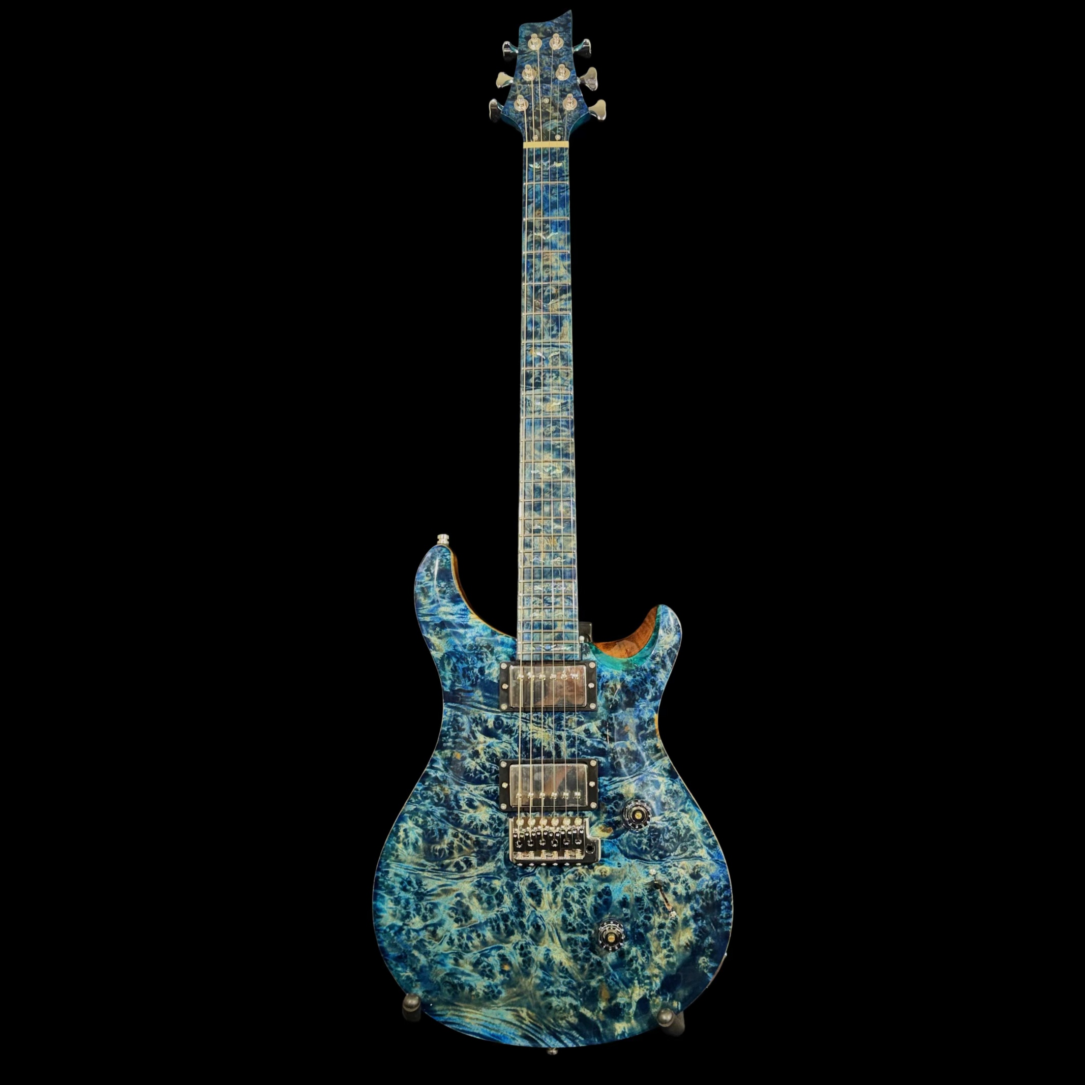 NO.2 Pyro-RS Solid one piece Golden Camphor Burls(blue and white porcelain)