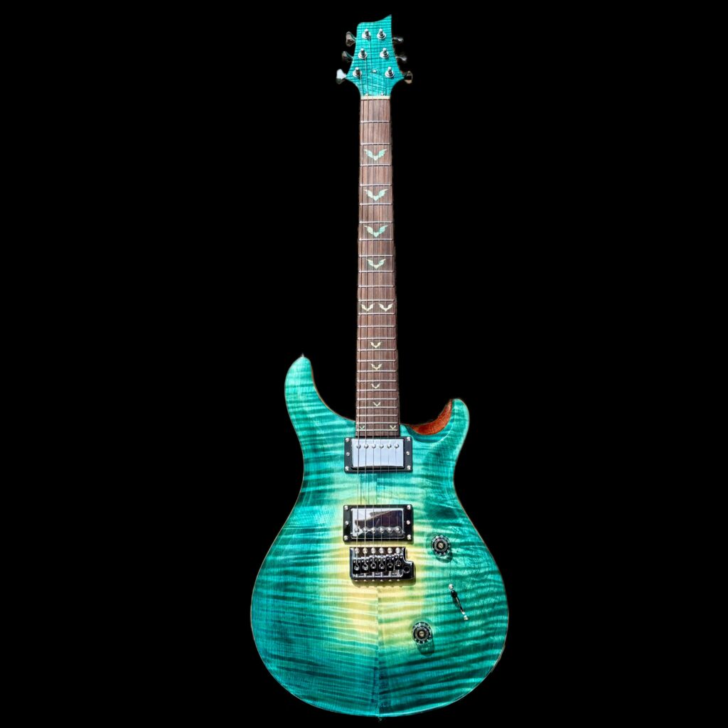 NO.5 Pyro-DC 24 Solid Flame maple top and flame maple Neck(Deep Tide)